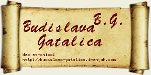Budislava Gatalica vizit kartica
